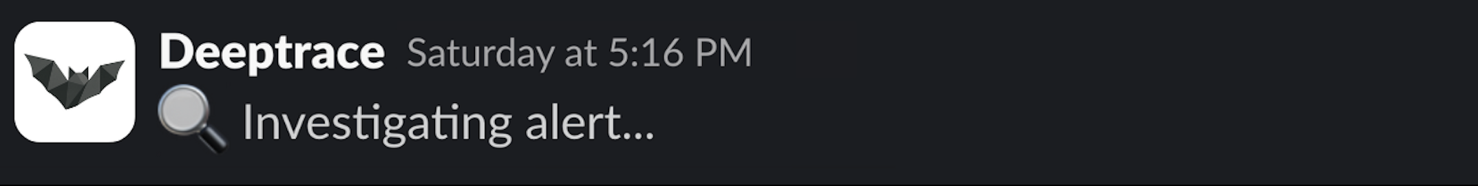 Pyda alert message